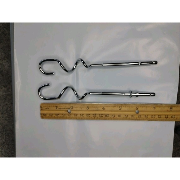 Stainless Steel Dough Hooks for Hamilton Beach Hand Mixer - 2 Pack - Picture 2 of 4